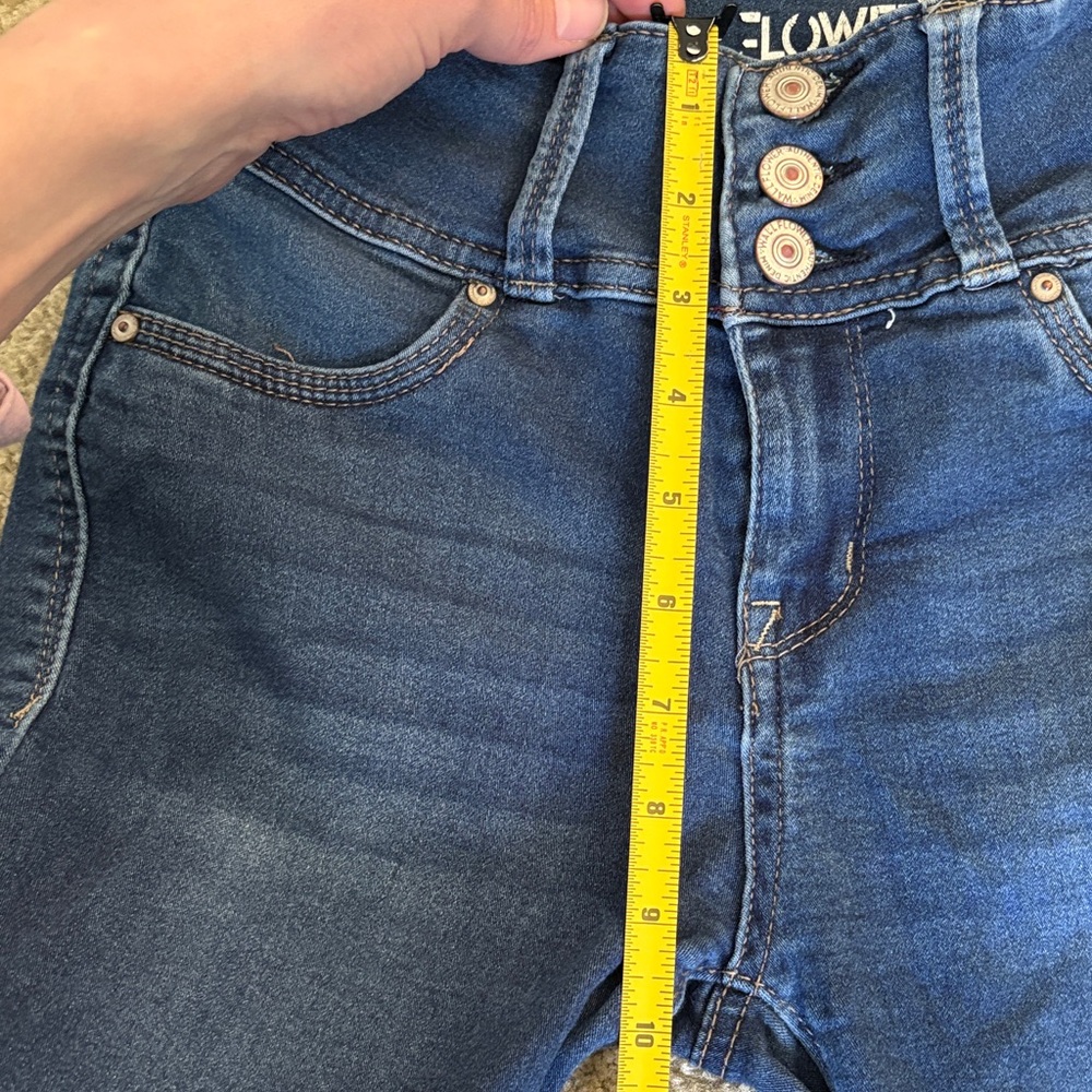 Wallflower Women's Dark Blue The Sassy High-Rise Skinny Jeans Size 3 Long - Picture 10 of 11